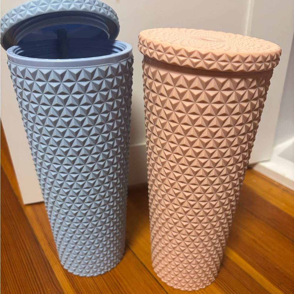 Textured Blue and Pink Tumblers